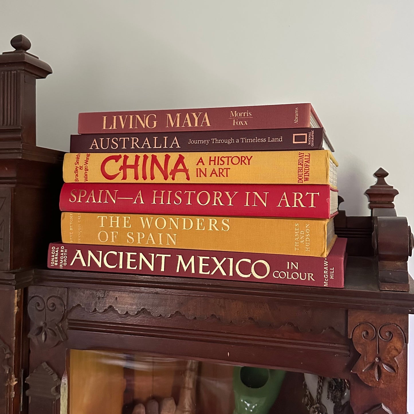 Stack of 6 Vintage World Traveller-Themed Coffee Table Books