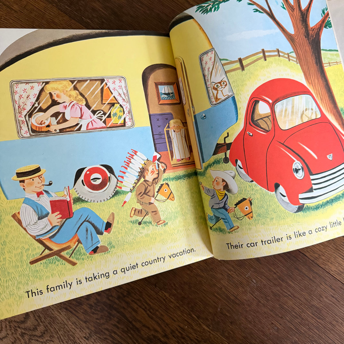 Richard Scarry Books Set of 2, Going Places & Fun with Words, 1971 Look & Learn Library, Golden Press