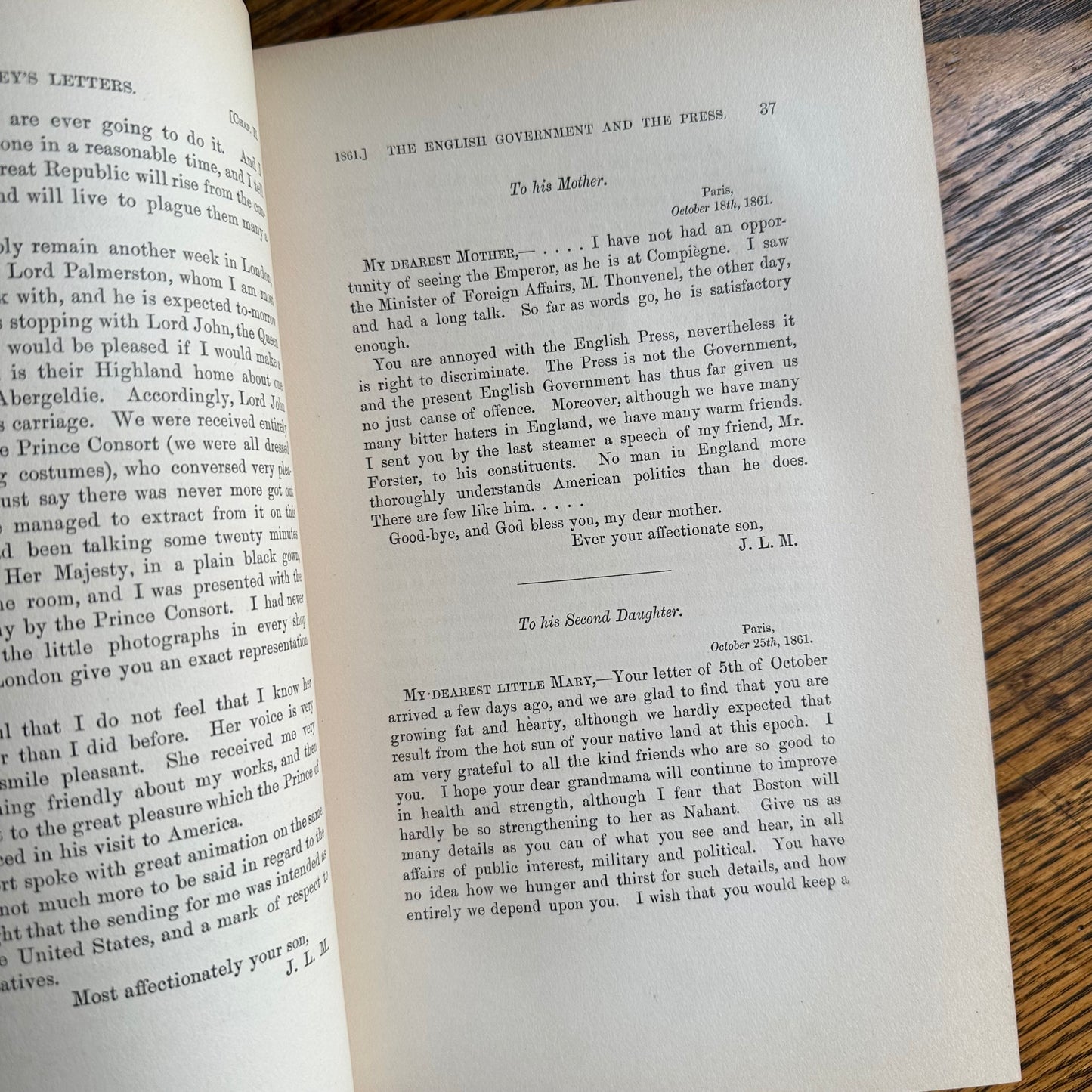 19th Century Books with Leather Covers & Marbled Page Ends