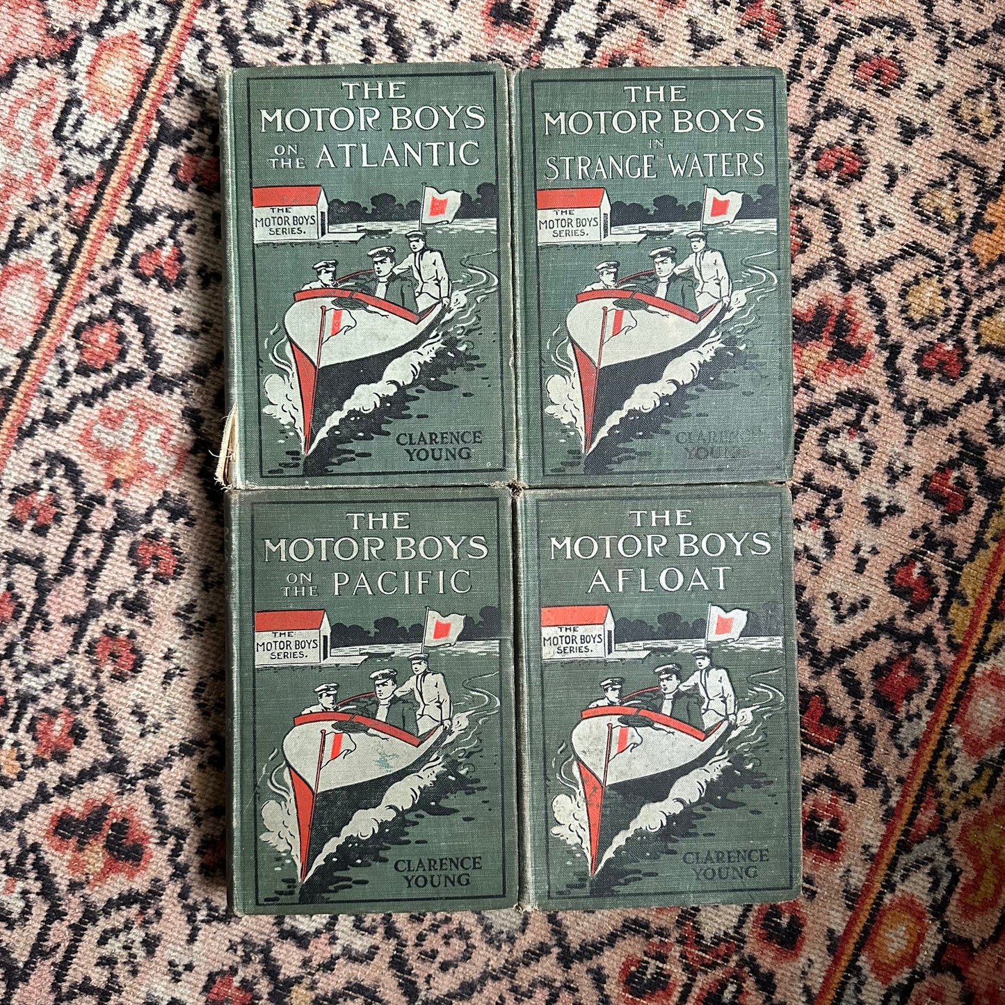 A Set of Four Antique Motor Boys Books from the early 1900s