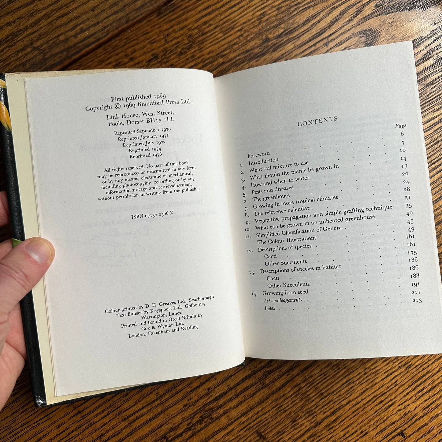 SIGNED 1978 Pocket Encyclopedia of Cacti in Color!