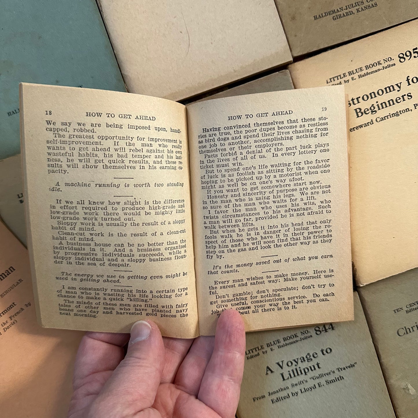 Collection of 17 Little Blue Books / Ten Cent Pocket Series Books - 17 Titles from 1919-1930s