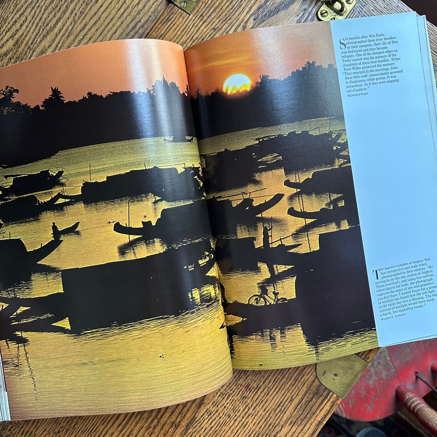 Stack of 6 Vintage NatGeo Coffee Table Books in Silver, White, and Black