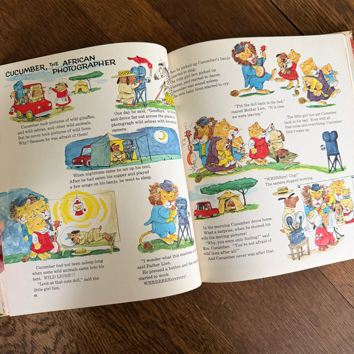 Richard Scarry Books Set of 2, Going Places & Fun with Words, 1971 Look & Learn Library, Golden Press
