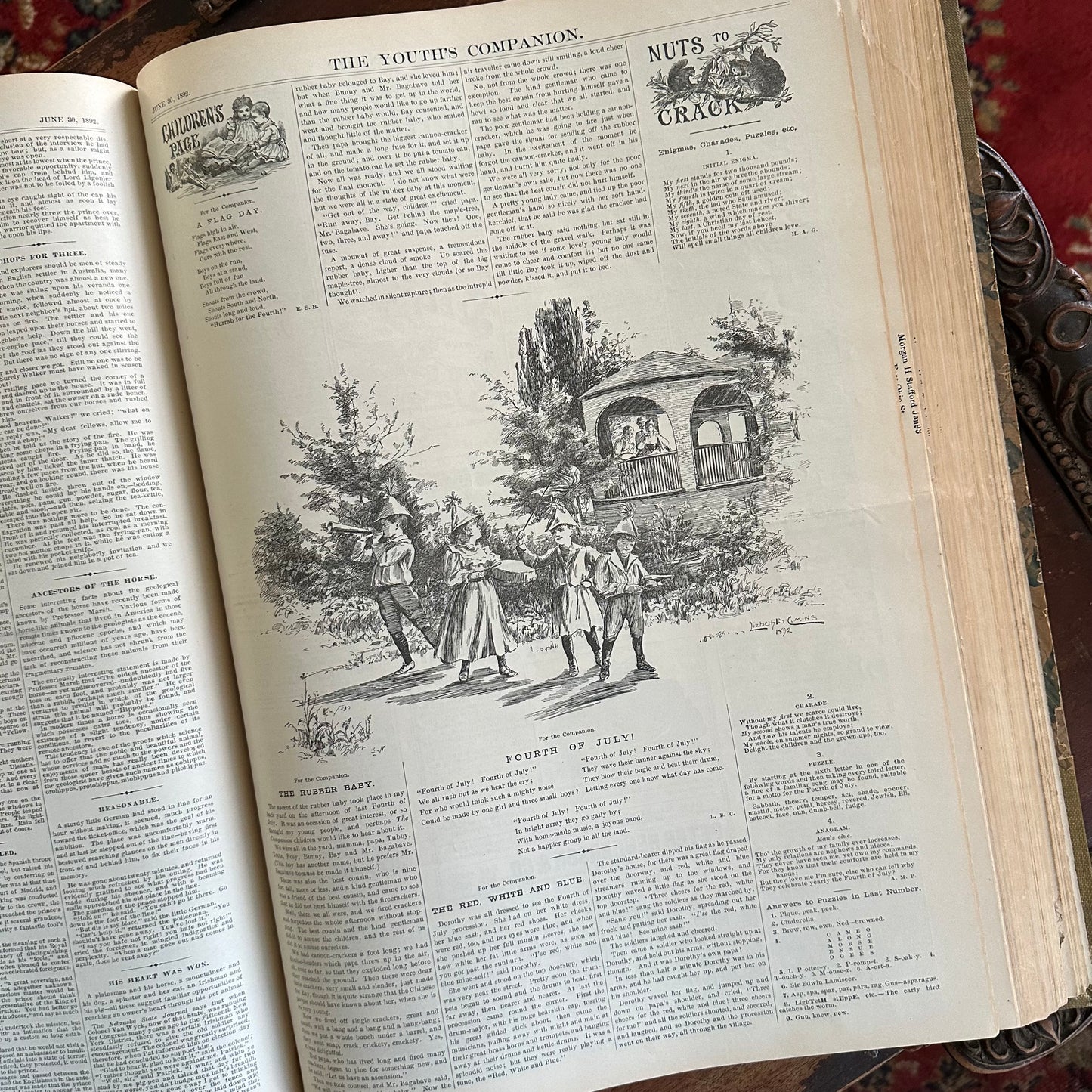 Complete Bound Year of The Youth’s Companion Newspapers - 1892