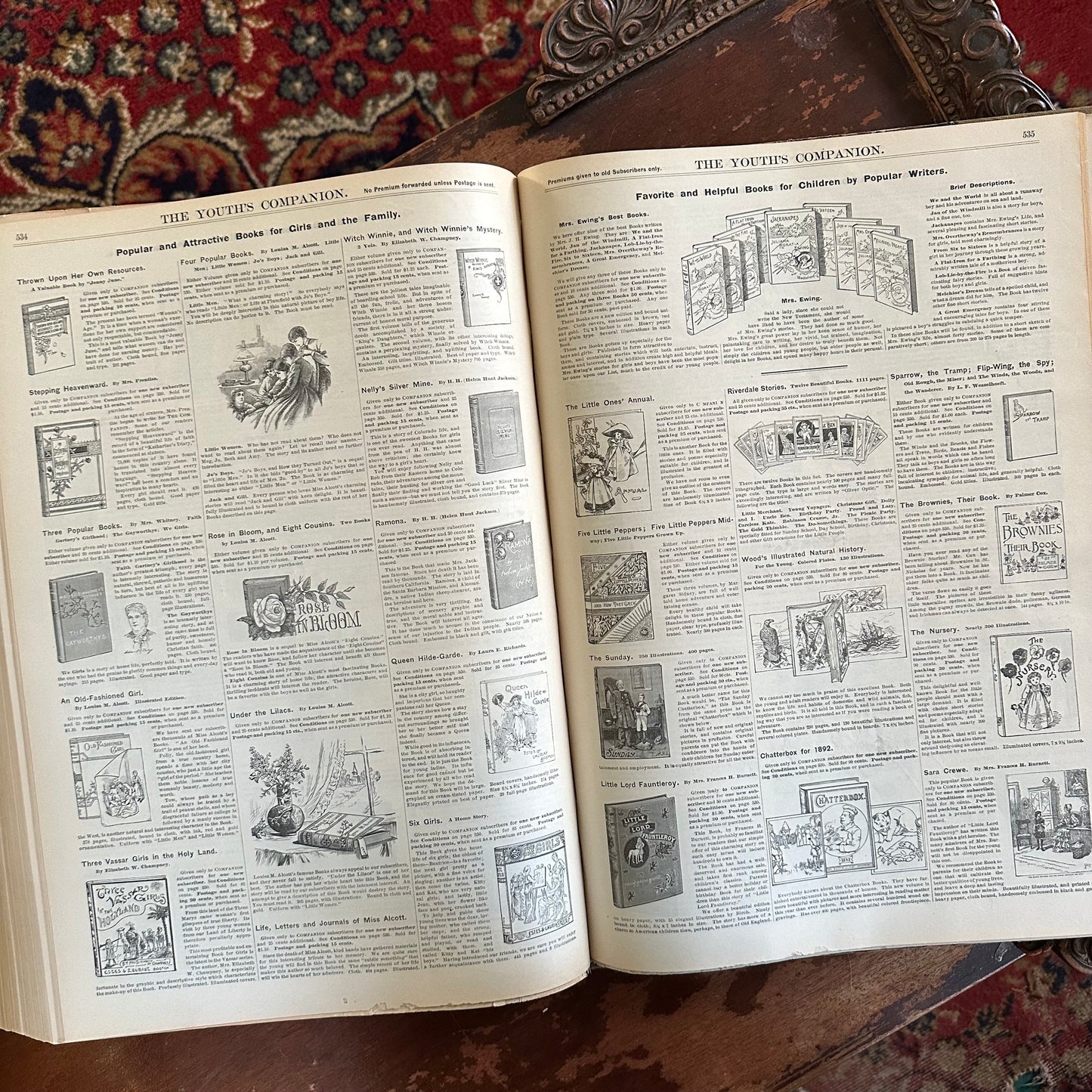 Complete Bound Year of The Youth’s Companion Newspapers - 1892