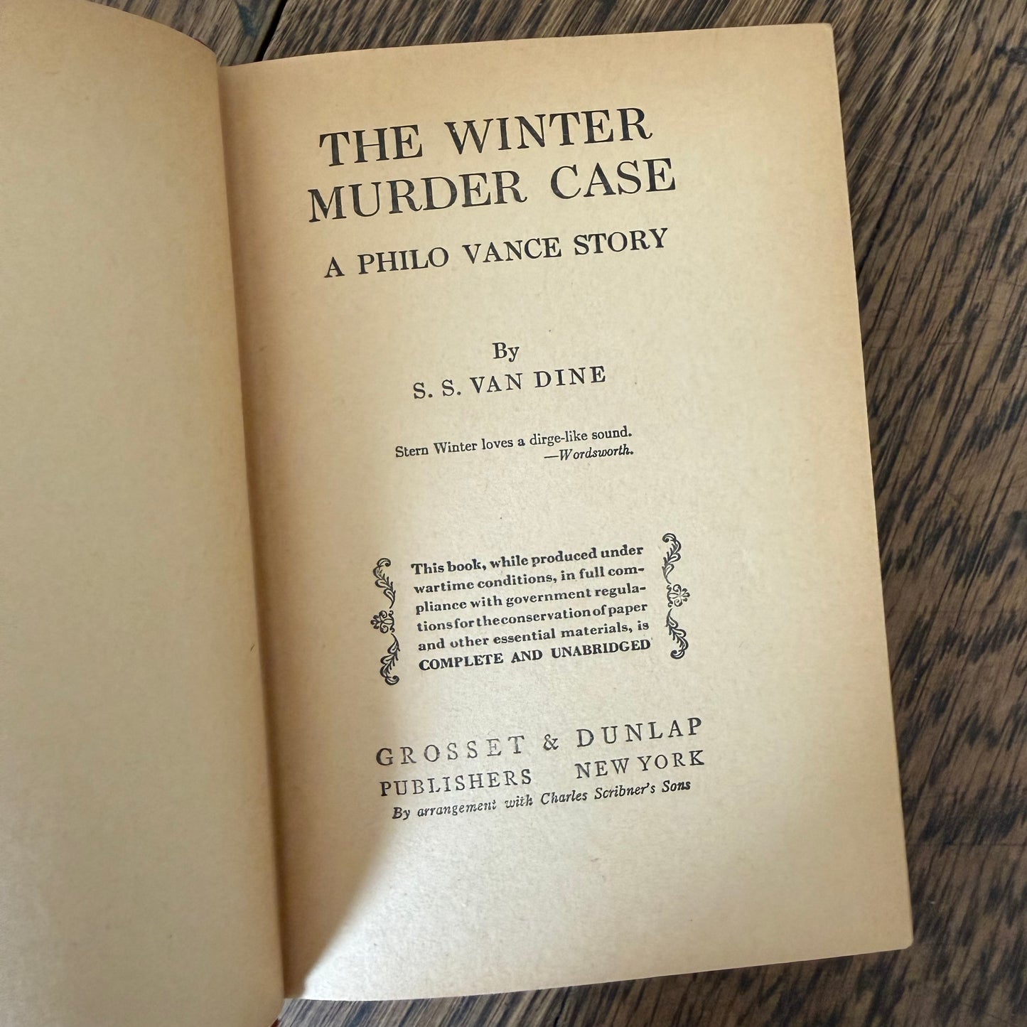 Set of 6 Philo Vance Vintage Mystery Books by S.S. Van Dine - 1927-1939