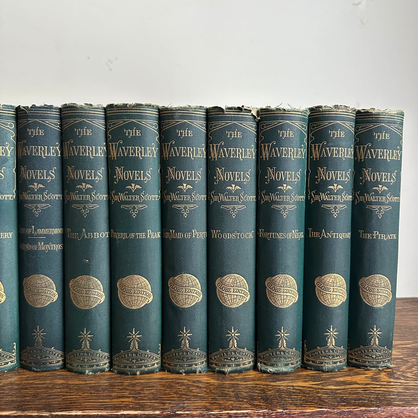 The Waverly Novels Sir Walter Scott Globe Editions - 14 Books - 1885