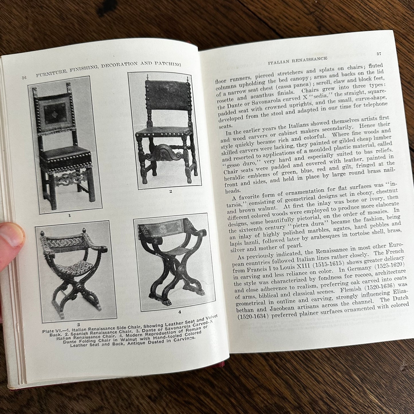 Furniture Finishing, Decoration & Patching, Pattou & Vaughn 1944 Hardcover Book