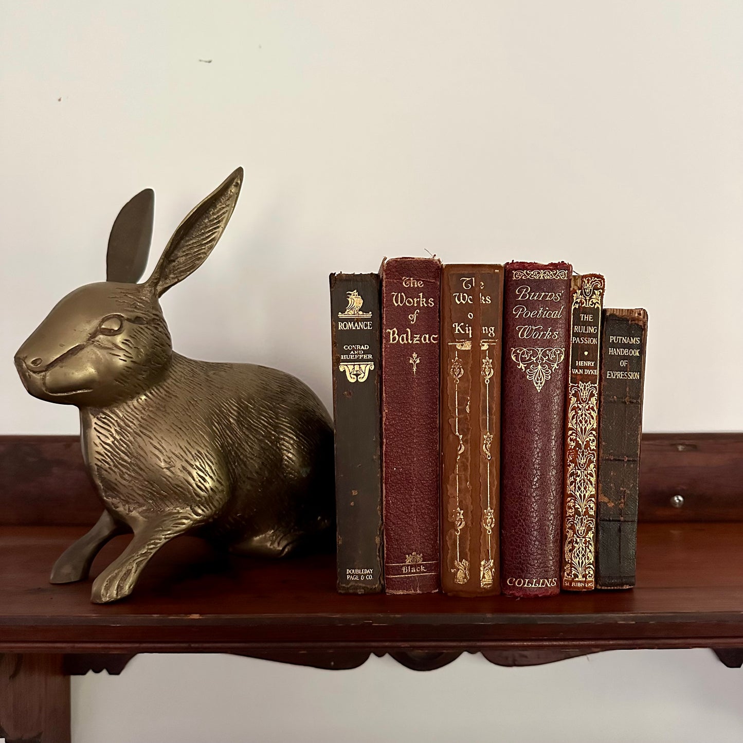 Collection of 6 Antique Leather-bound Softcover Books
