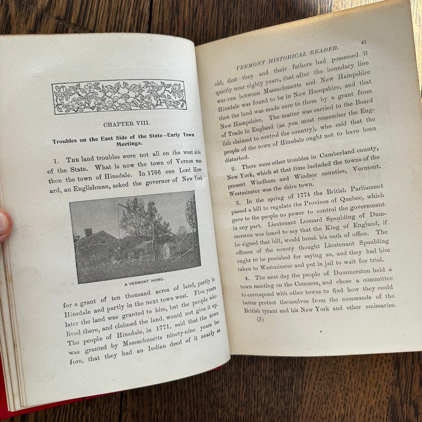 1895 Vermont Historical Reader for Primary Schools by Edward Conant — Illustrated VT Geography & Civil Government Antique Schoolbook