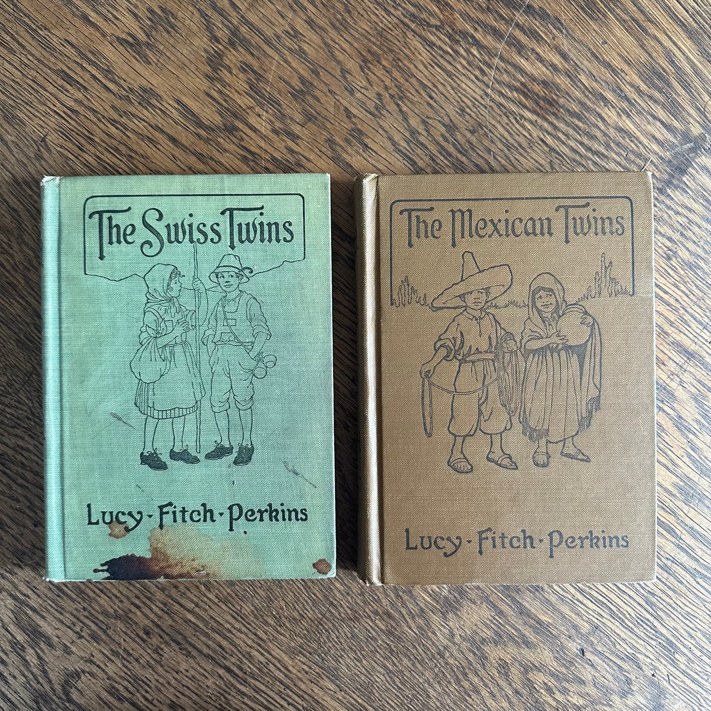 Set of 6 Antique Lucy Fitch-Perkins Twins Books!