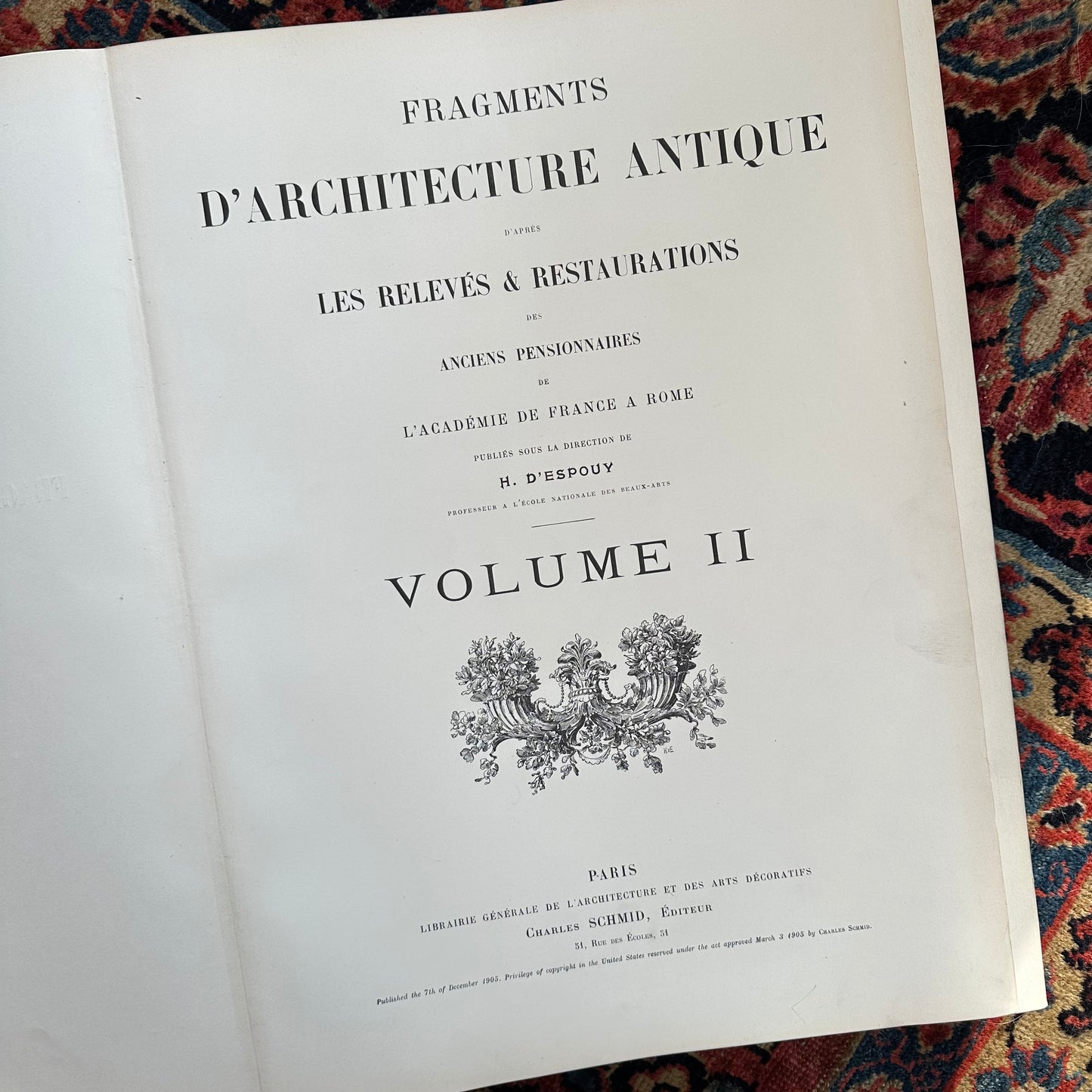 Fragments D’Architecture Antique - 2 Vol. Set - 1897 & 1905