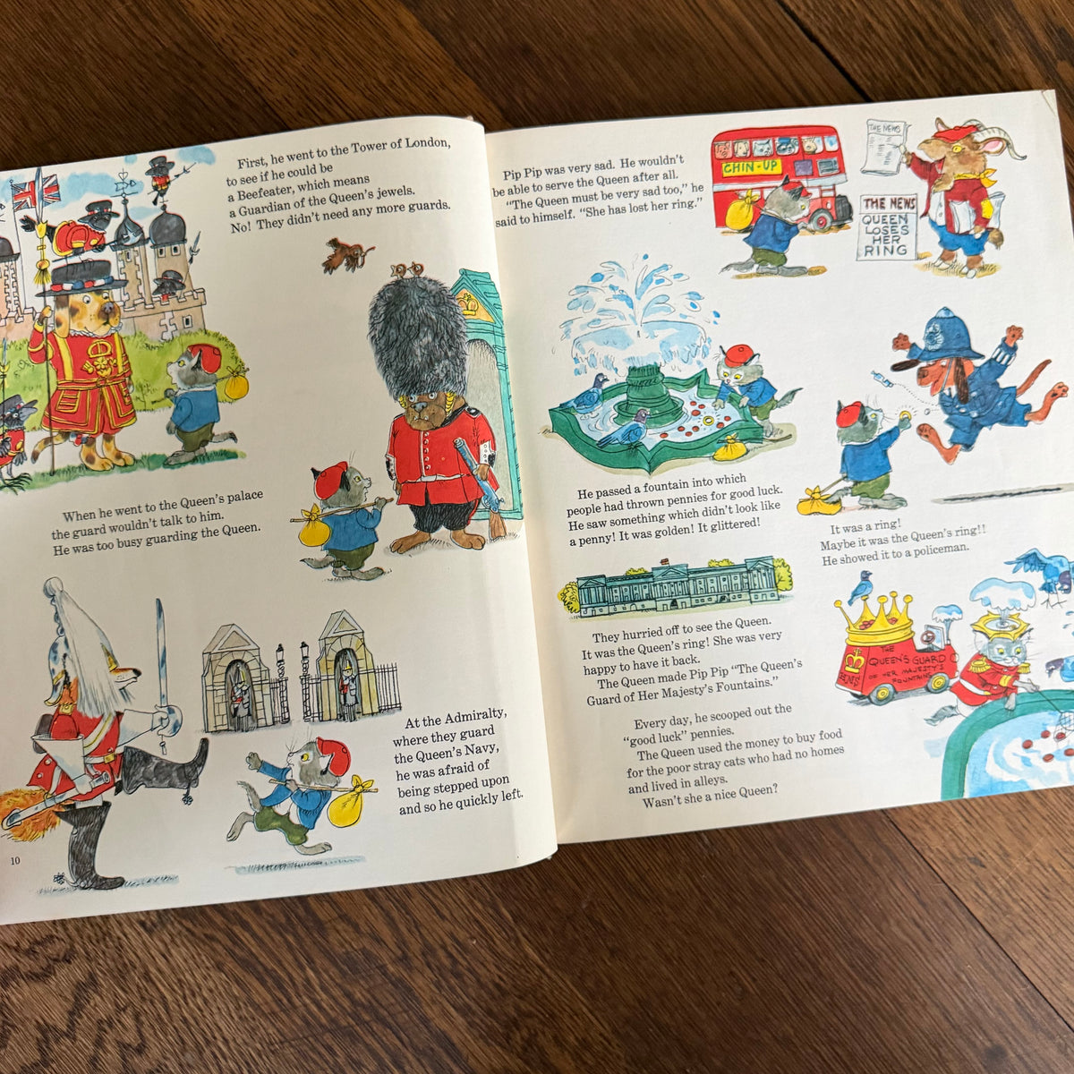 Richard Scarry Books Set of 2, Going Places & Fun with Words, 1971 Look & Learn Library, Golden Press