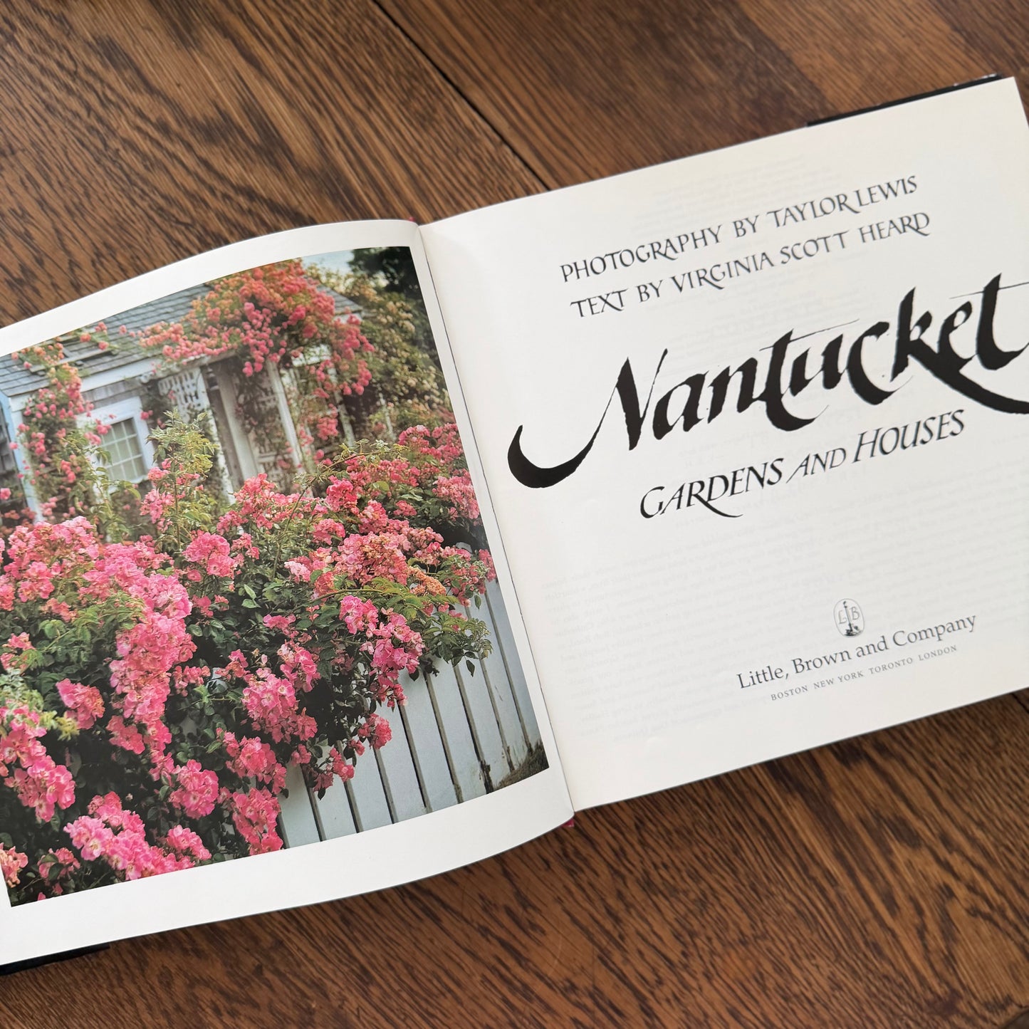 Nantucket Gardens & Houses | Taylor Lewis Photography | Virginia Scott Heard | Vintage 1990 Hardcover | Coastal New England Design Book