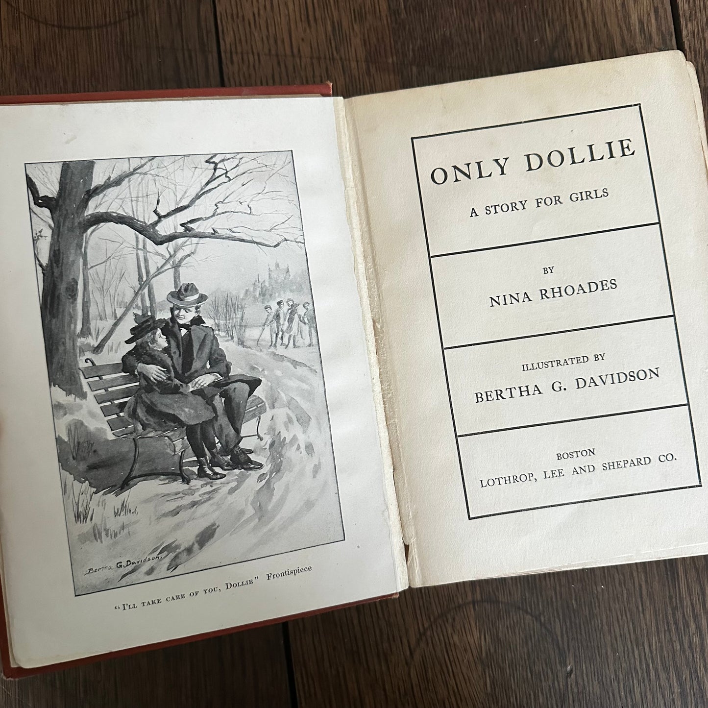 Set of 8 Nina Rhoades Antique Children’s Books (1901–1914) — Illustrated by Bertha Davidson Hoxie — Lothrop Lee & Shepard — Brick House Series