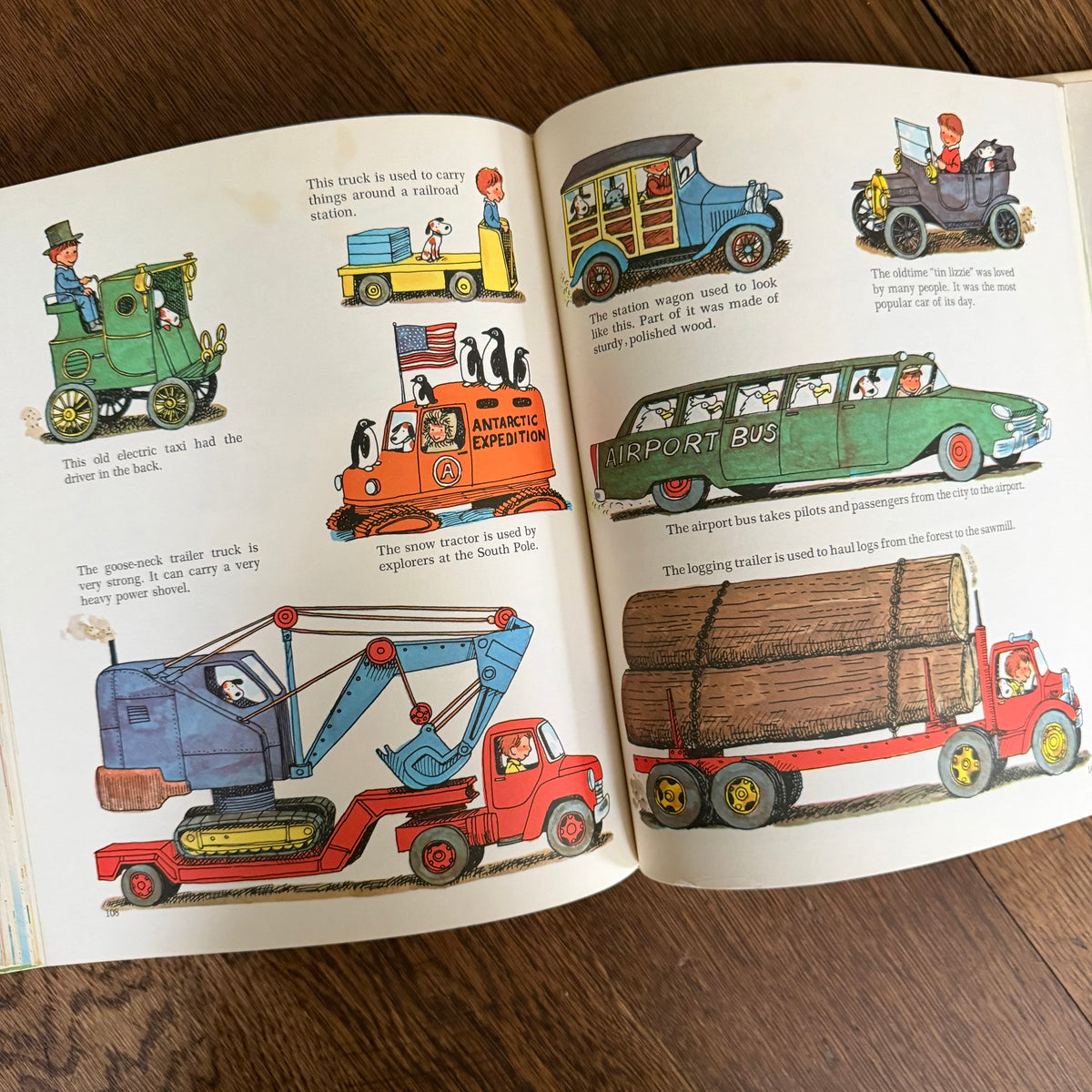 Richard Scarry Books Set of 2, Going Places & Fun with Words, 1971 Look & Learn Library, Golden Press
