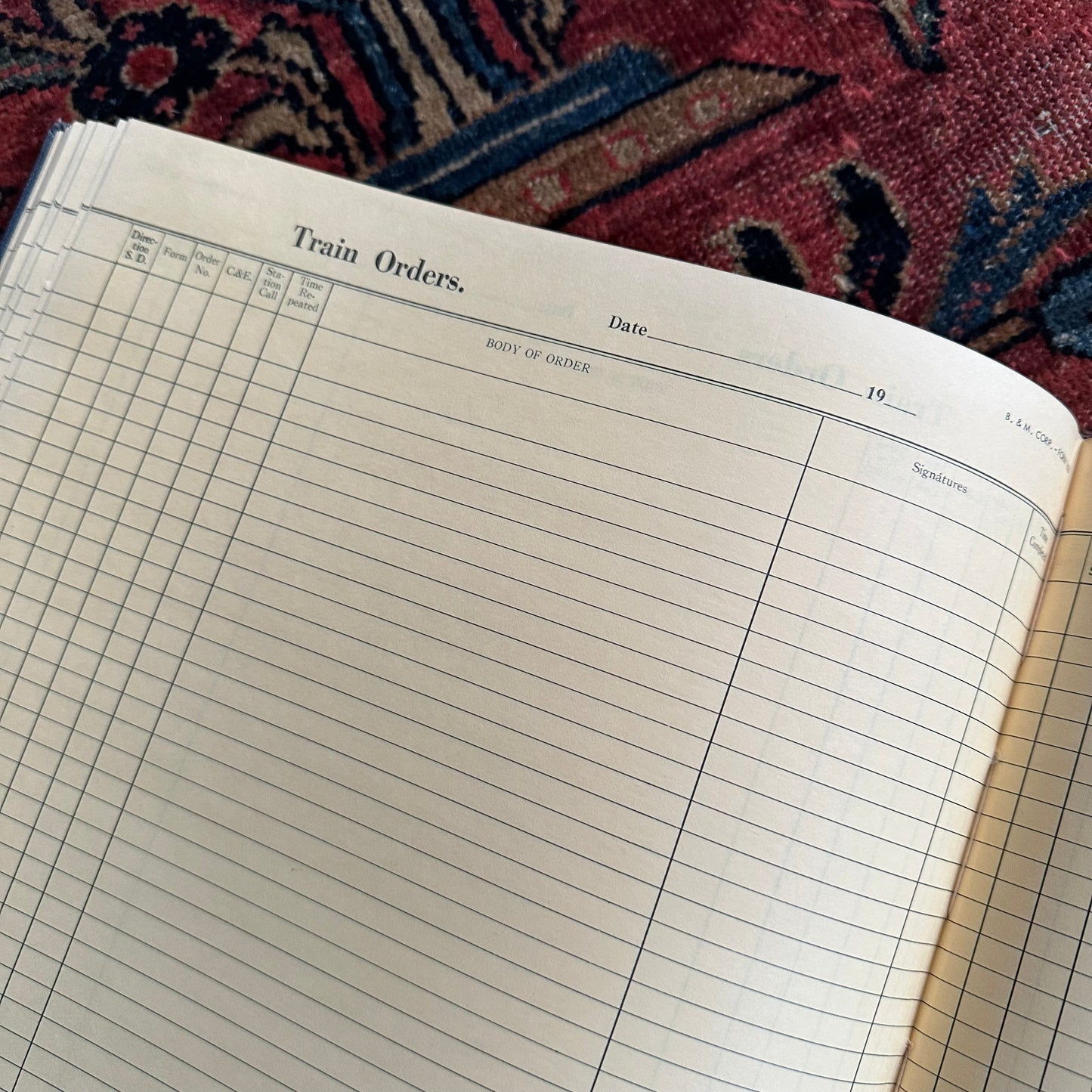 Vintage Mid-Century Boston & Maine Train Ledger - Unused!