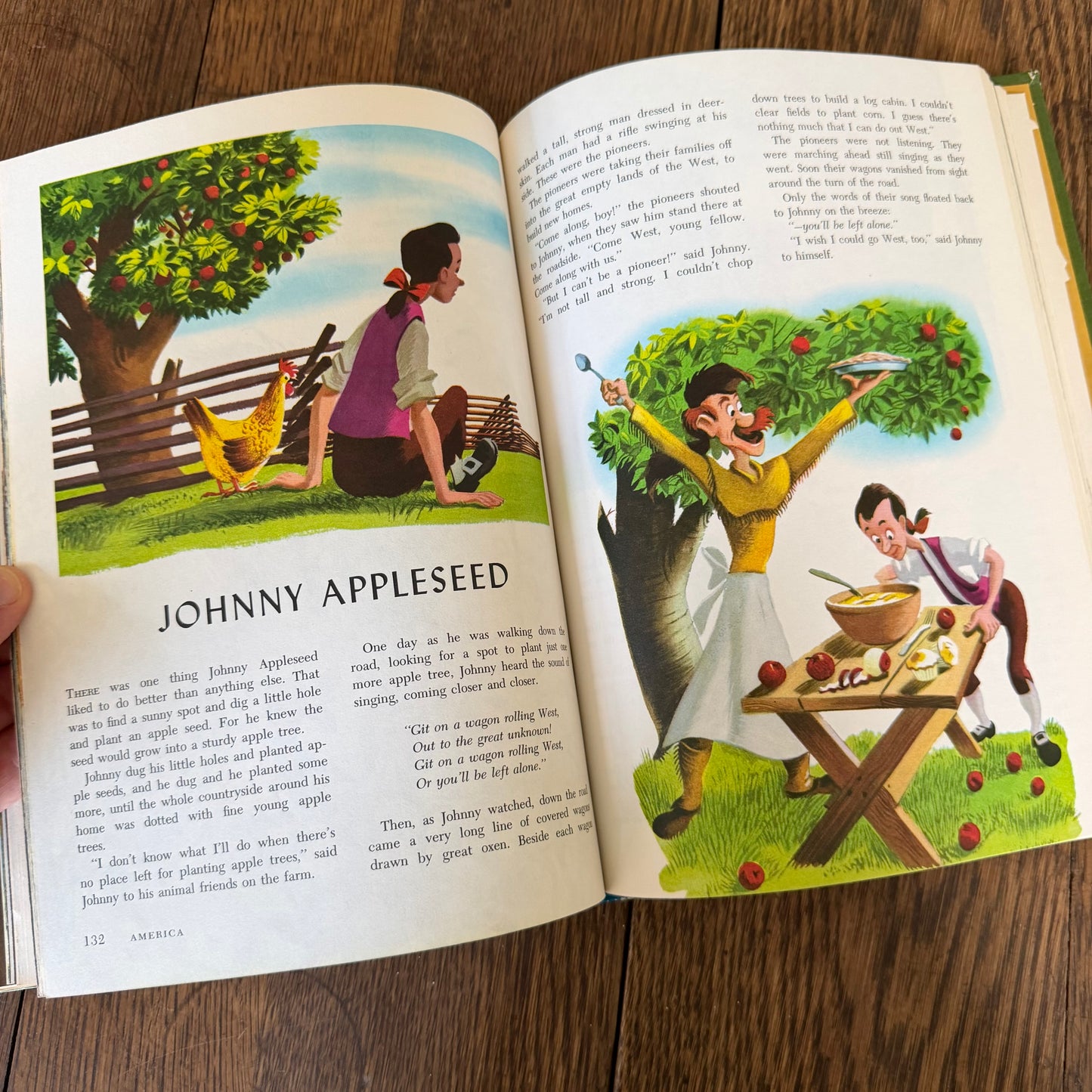 The Wonderful Worlds of Walt Disney: America 1965 Golden Press | Vintage Disney Illustrated Book 256 Pages Americana Travel Story Art Book