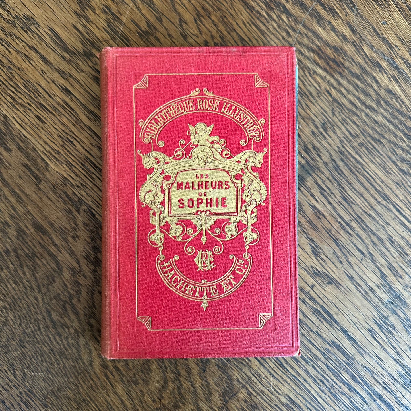 Collection of 8 Antique Foreign Language Books in Red