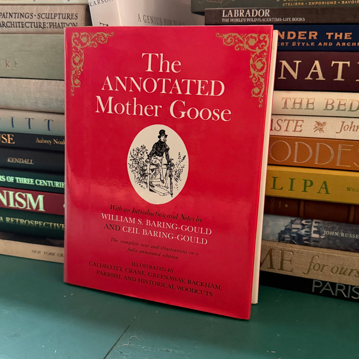 The Annotated Mother Goose  - 1962 Vintage Illustrated Nursery Rhymes  - Illustrated by Caldecott, Crane, Rackham, Greenaway, and Maxfield Parrish