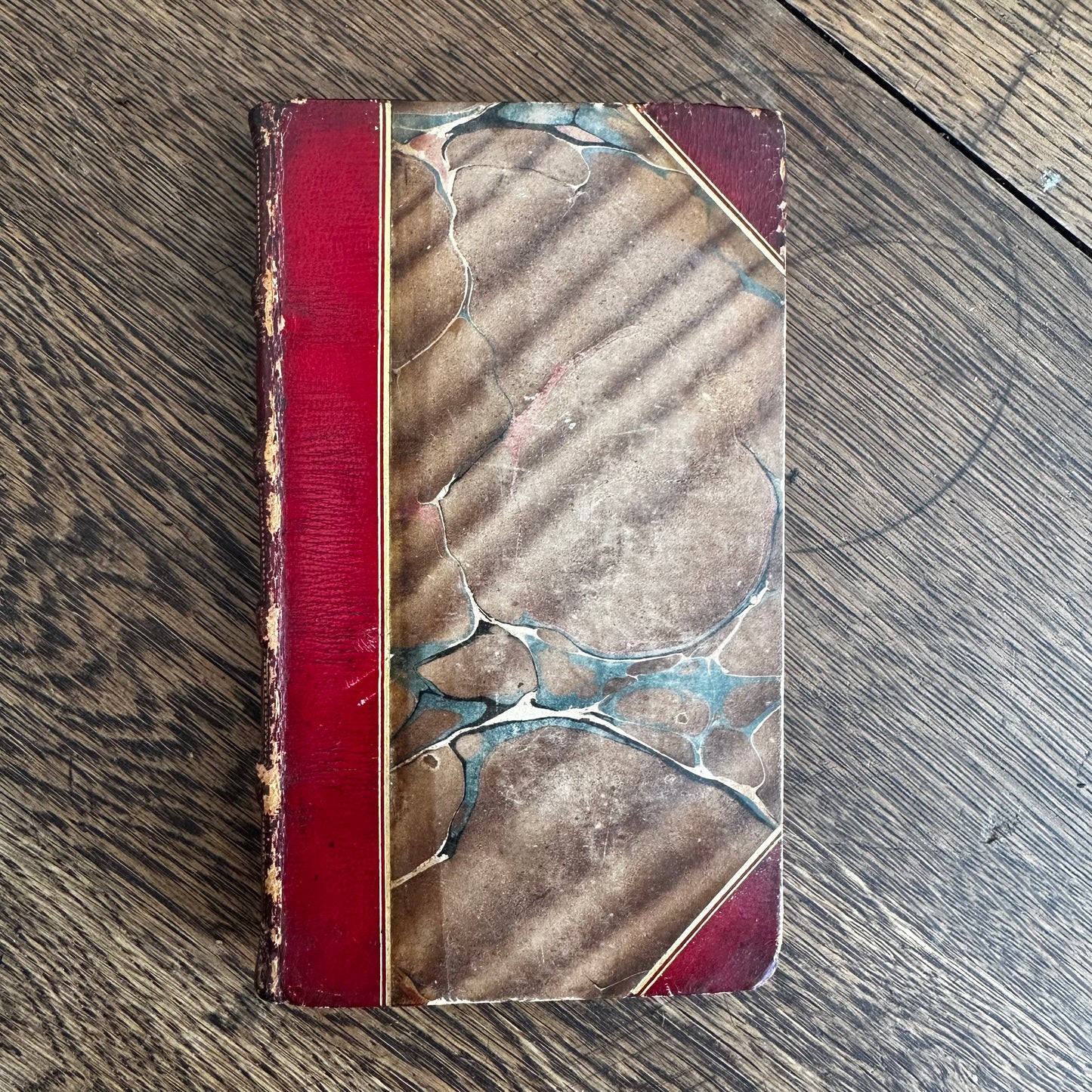 Antique Leather Book Stack | 18th–20th Century Decorative Books | Vintage Library Decor