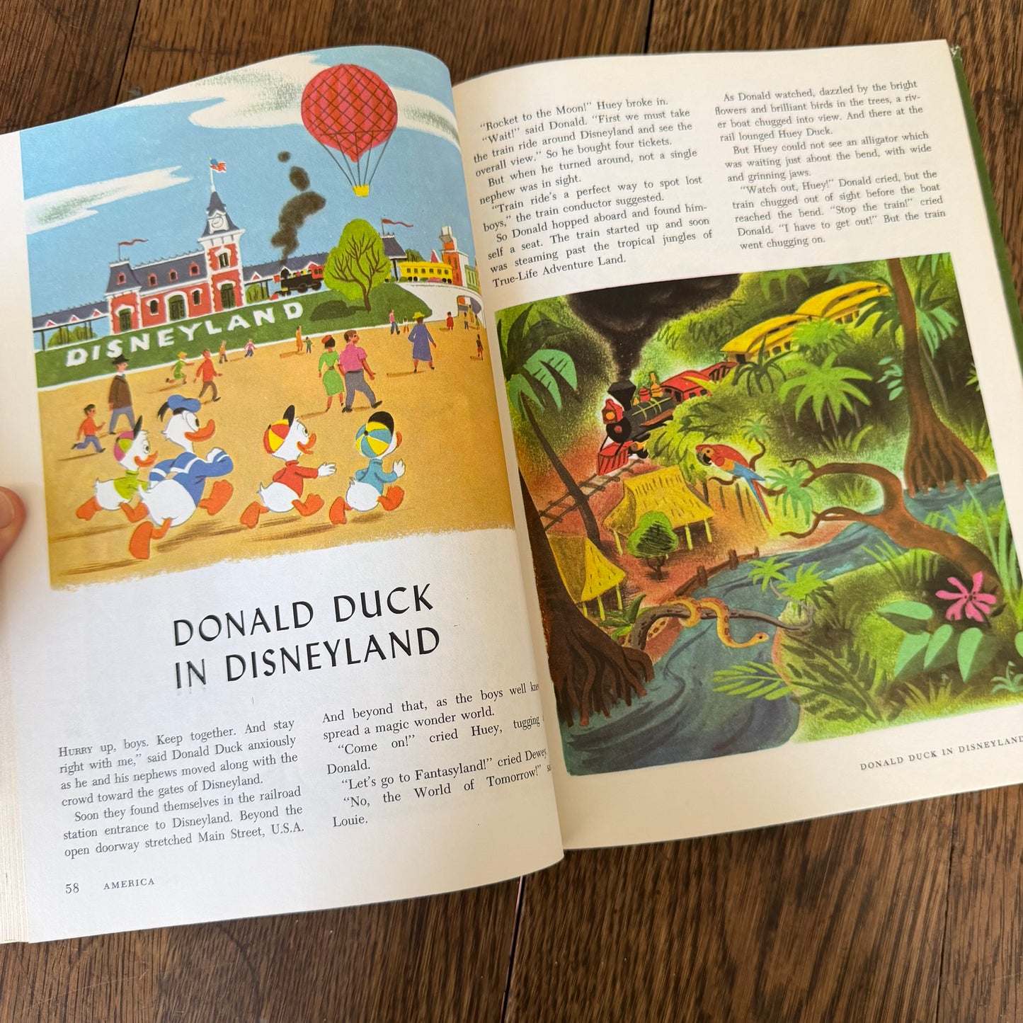 The Wonderful Worlds of Walt Disney: America 1965 Golden Press | Vintage Disney Illustrated Book 256 Pages Americana Travel Story Art Book