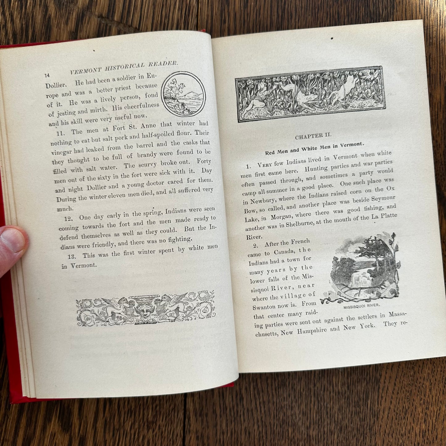 1895 Vermont Historical Reader for Primary Schools by Edward Conant — Illustrated VT Geography & Civil Government Antique Schoolbook