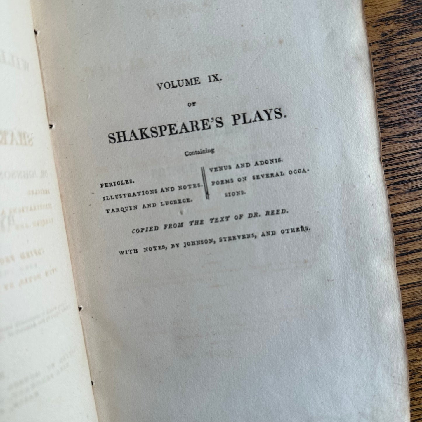 1810-1812 Complete Set of 9 Vols: The Plays of William Shakspeare