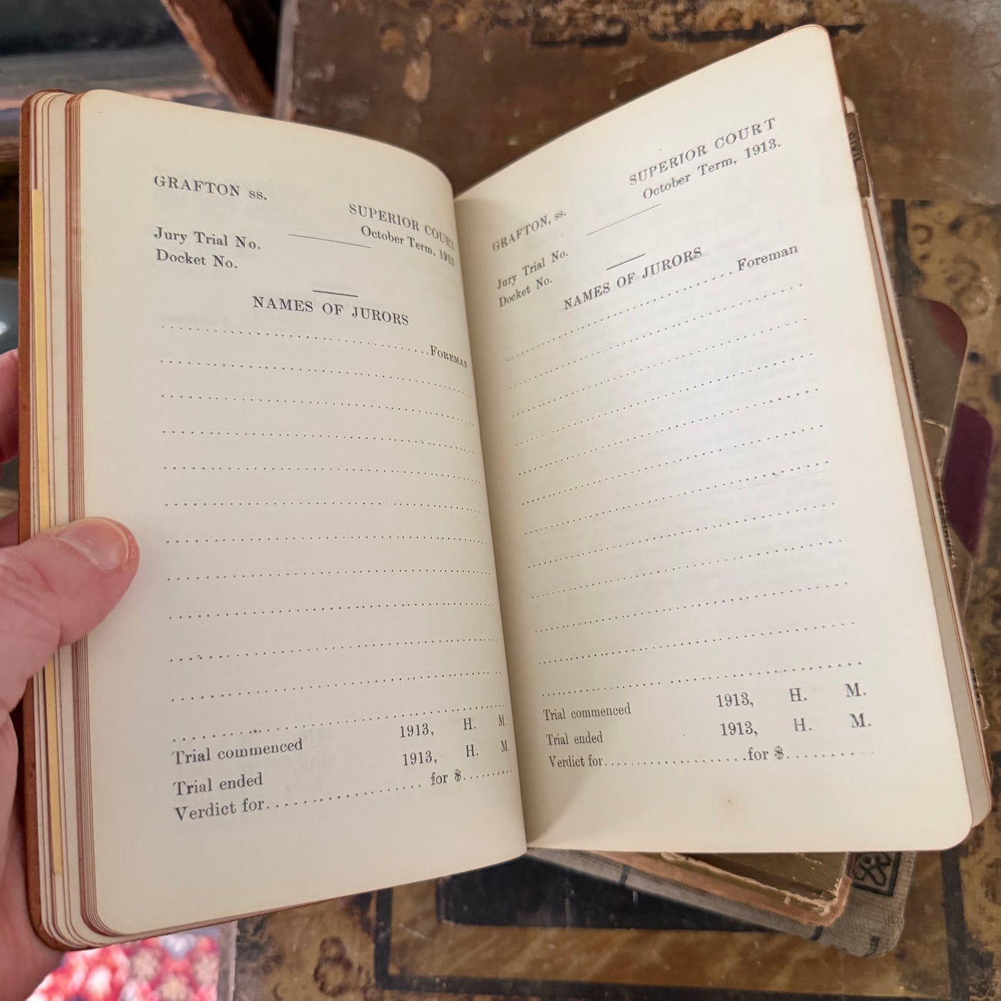 Victorian Autograph Albums 1889–1914 + 1930s Scrapbook + 1928 Ledger + NH Court Record Book Antique Paper Ephemera Collection
