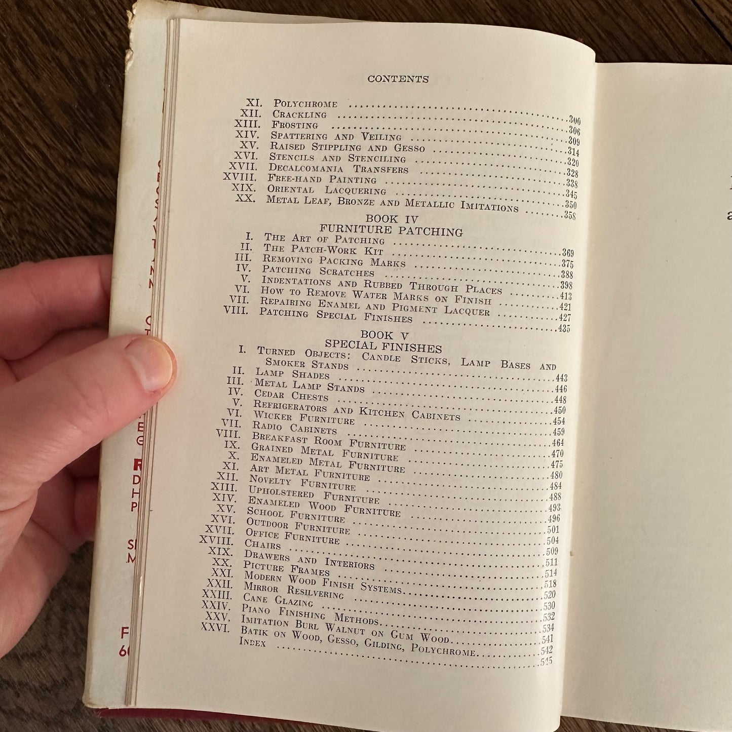 Furniture Finishing, Decoration & Patching, Pattou & Vaughn 1944 Hardcover Book