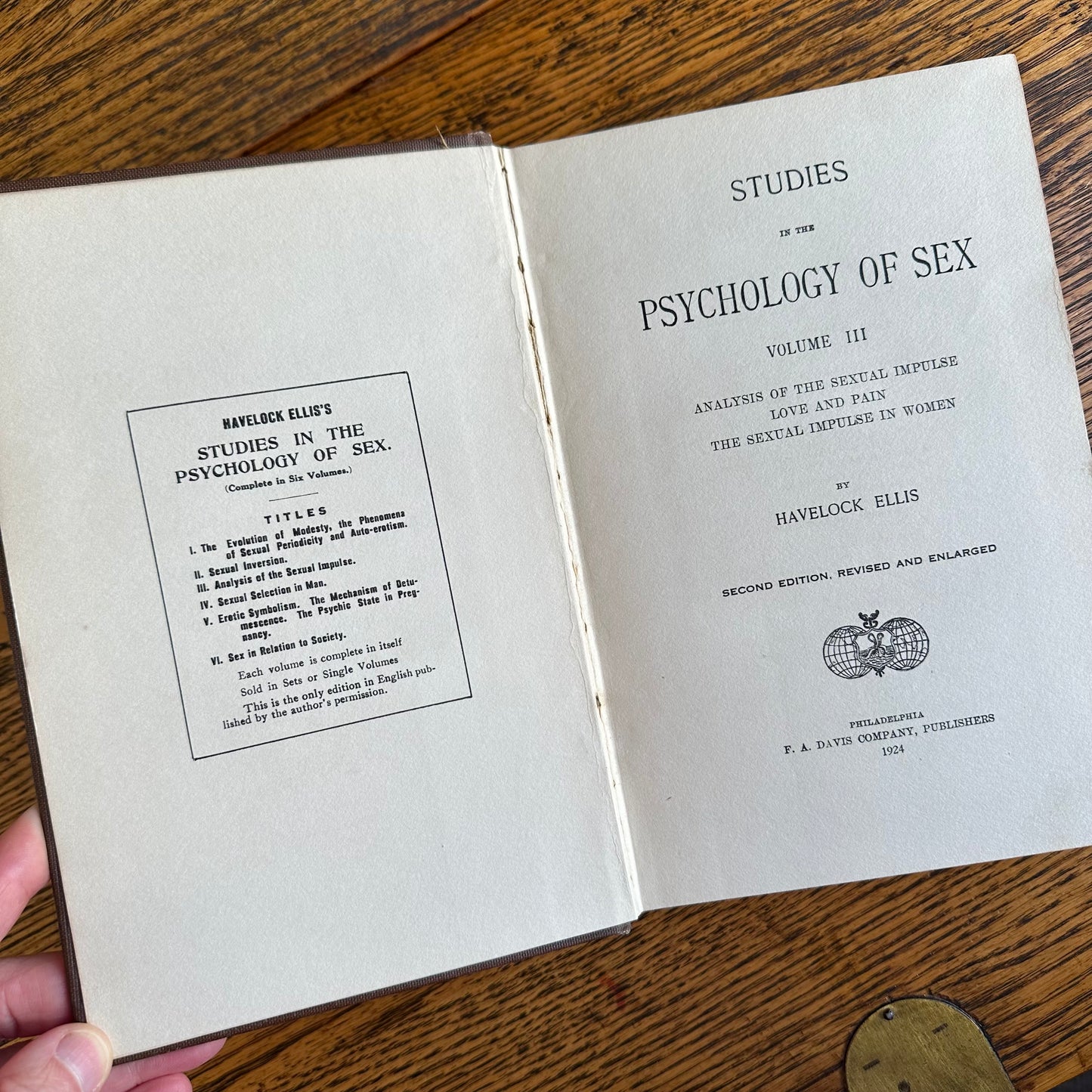 Five Volume Set - Studies in the Psychology of Sex - 1917-1924