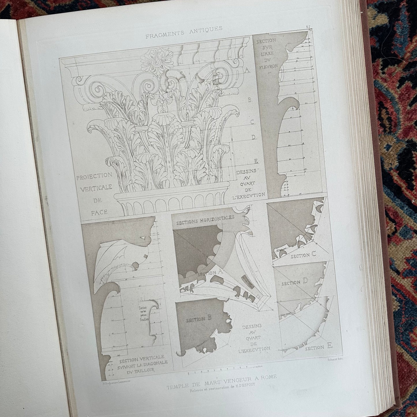 Fragments D’Architecture Antique - 2 Vol. Set - 1897 & 1905