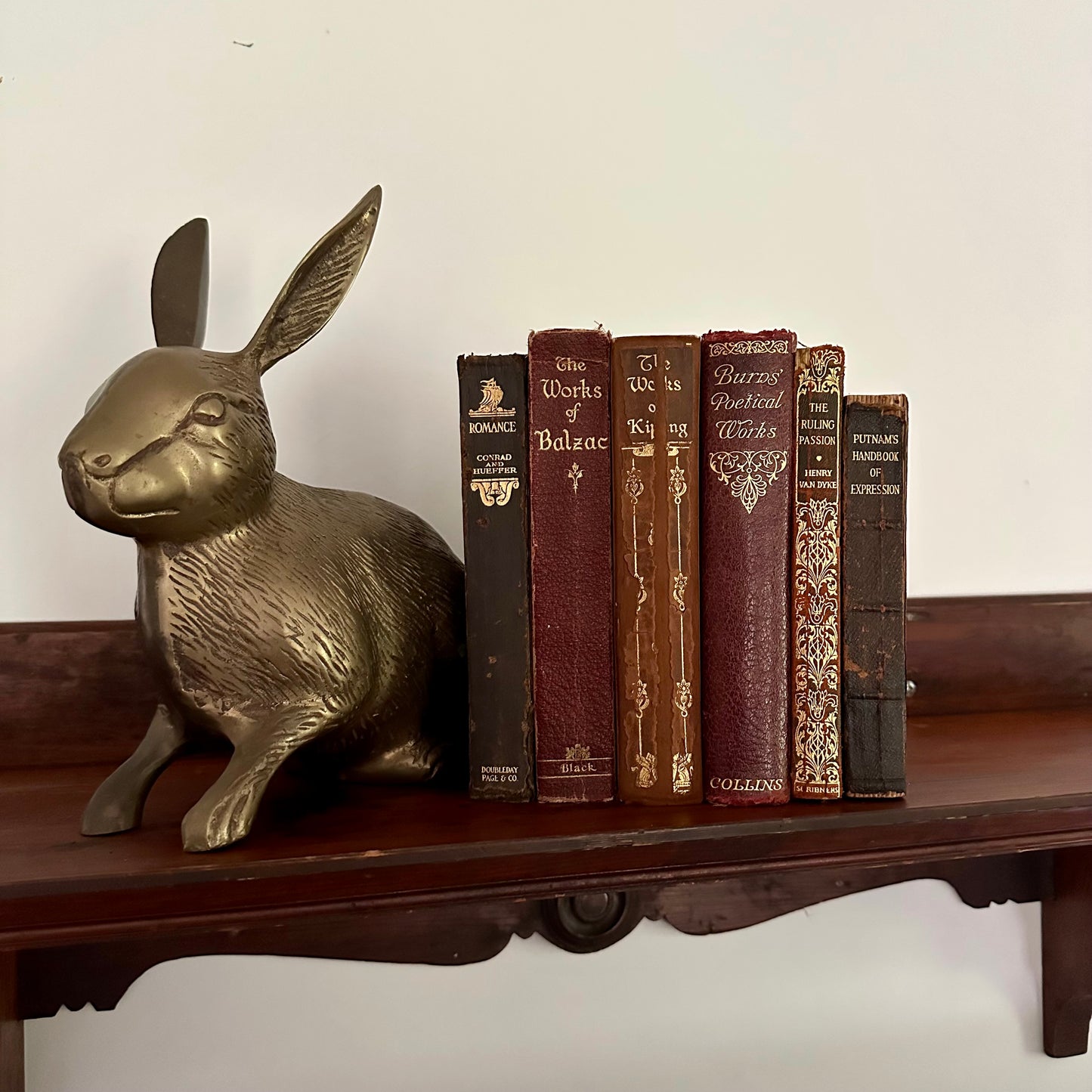 Collection of 6 Antique Leather-bound Softcover Books