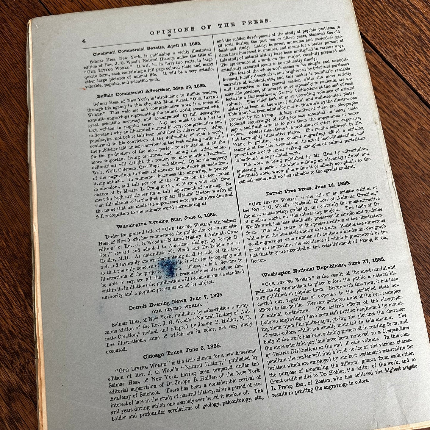 Complete 60-Part Set — Animate Creation: A Popular Edition of Our Living World, 1885-1898