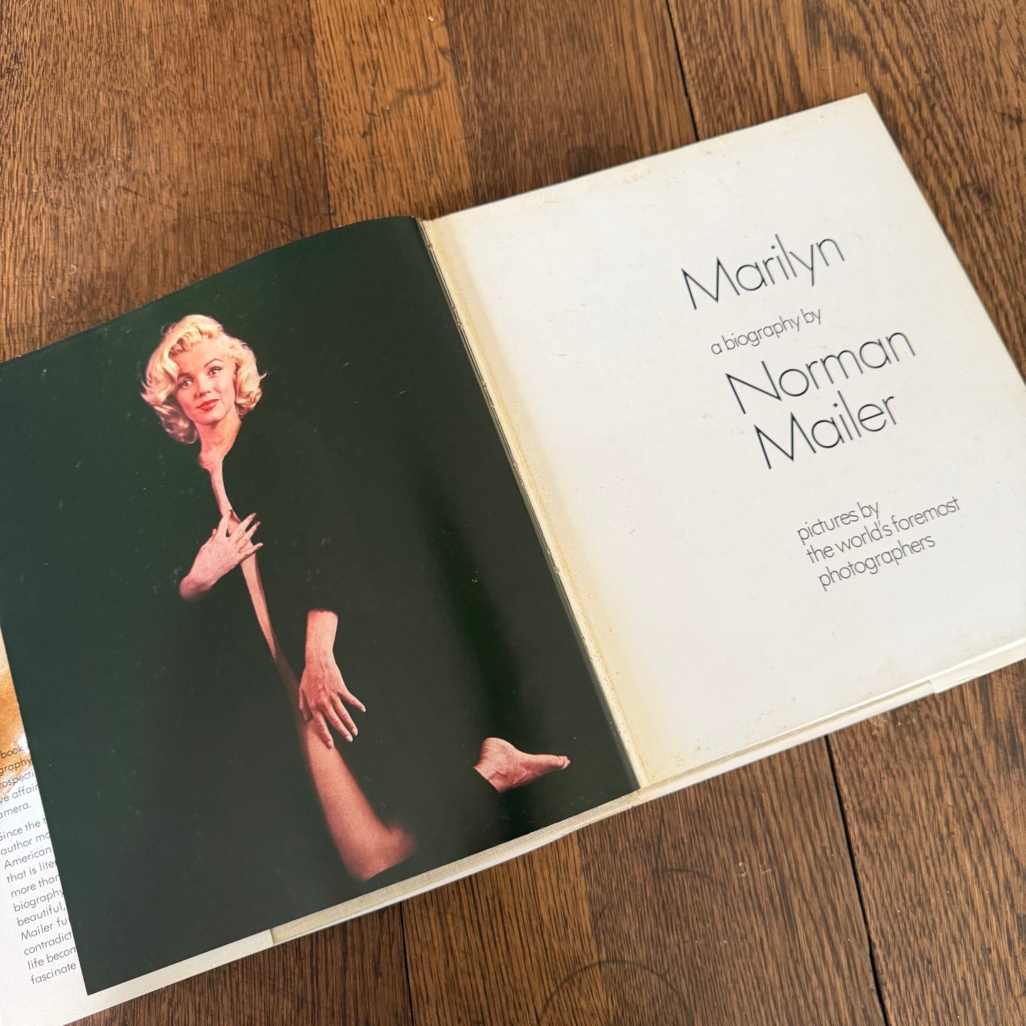 Marilyn: A Biography by Norman Mailer - Photo History - 1973 Vintage Coffee Table Book - Marilyn Monroe Photography
