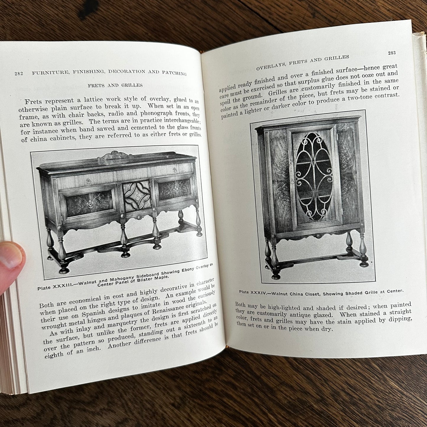 Furniture Finishing, Decoration & Patching, Pattou & Vaughn 1944 Hardcover Book