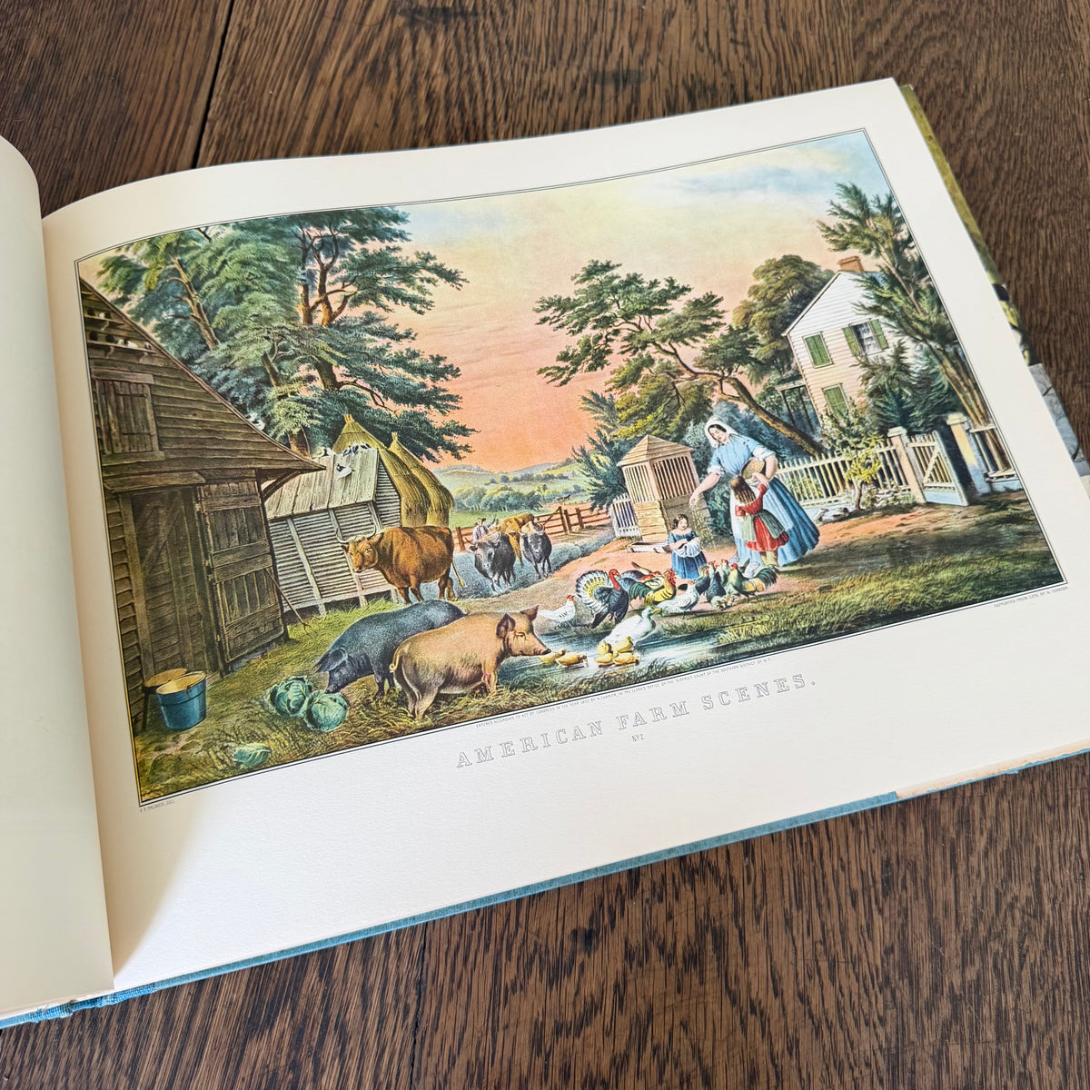 A Currier & Ives Treasury 1955 Colin Simkin | 80 Full Color Prints Americana Art Book Oversized 12x16 Vintage Coffee Table Book Independence Day Decor