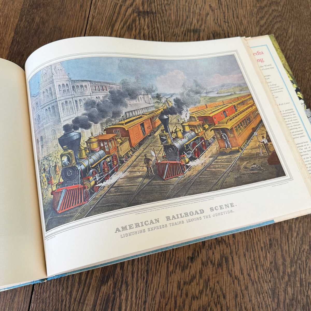 A Currier & Ives Treasury 1955 Colin Simkin | 80 Full Color Prints Americana Art Book Oversized 12x16 Vintage Coffee Table Book Independence Day Decor