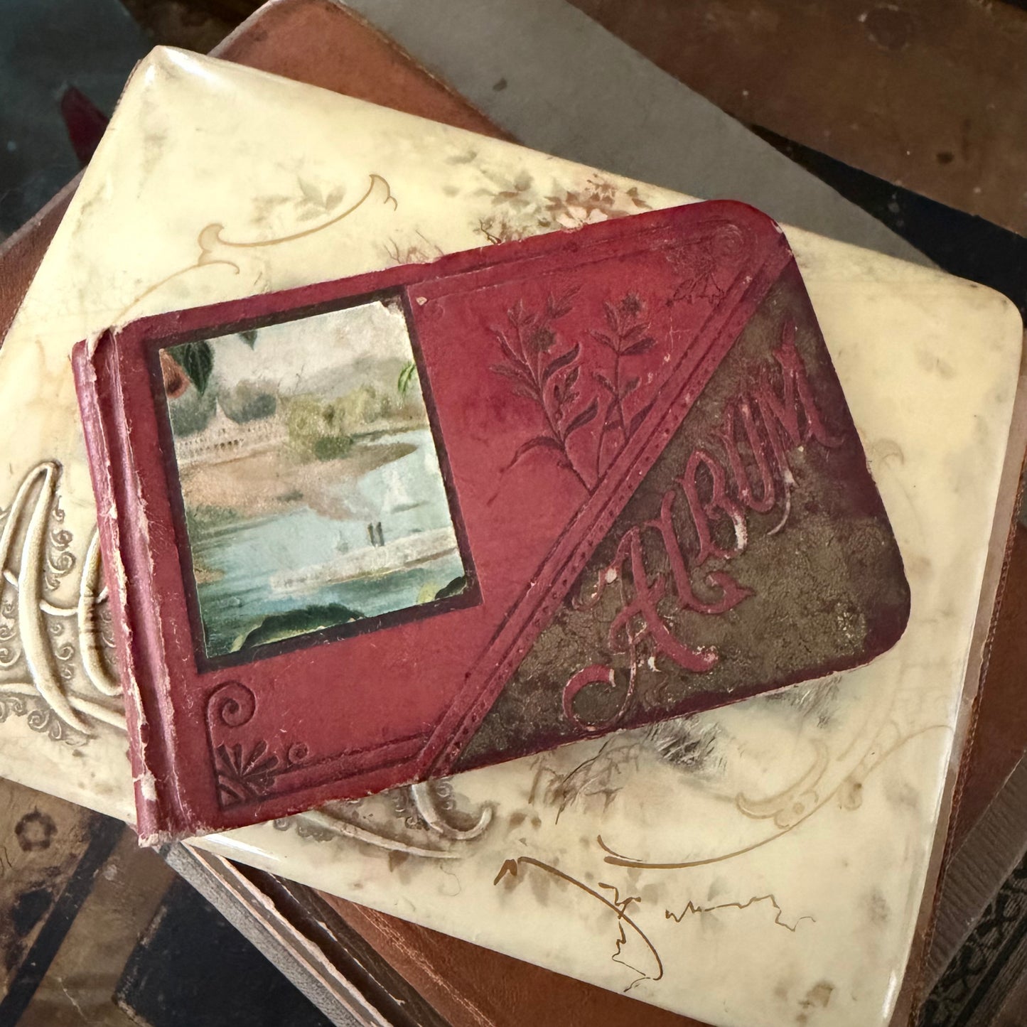 Victorian Autograph Albums 1889–1914 + 1930s Scrapbook + 1928 Ledger + NH Court Record Book Antique Paper Ephemera Collection