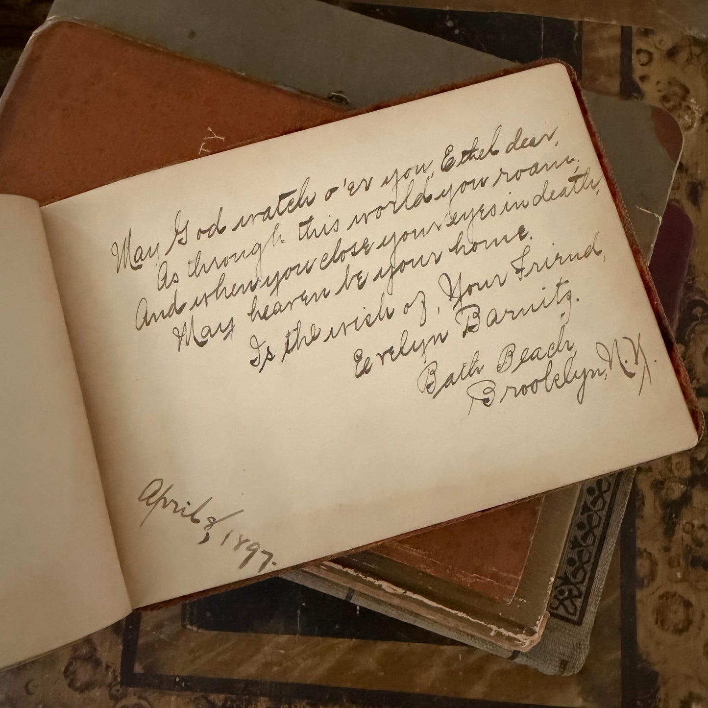 Victorian Autograph Albums 1889–1914 + 1930s Scrapbook + 1928 Ledger + NH Court Record Book Antique Paper Ephemera Collection