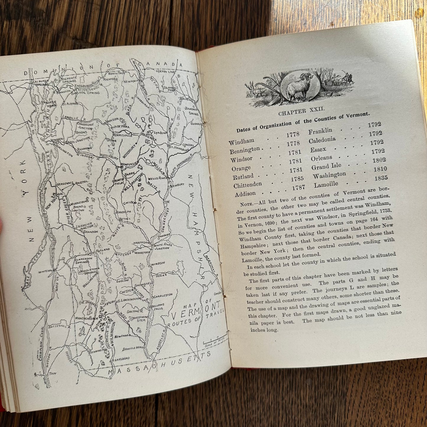 1895 Vermont Historical Reader for Primary Schools by Edward Conant — Illustrated VT Geography & Civil Government Antique Schoolbook