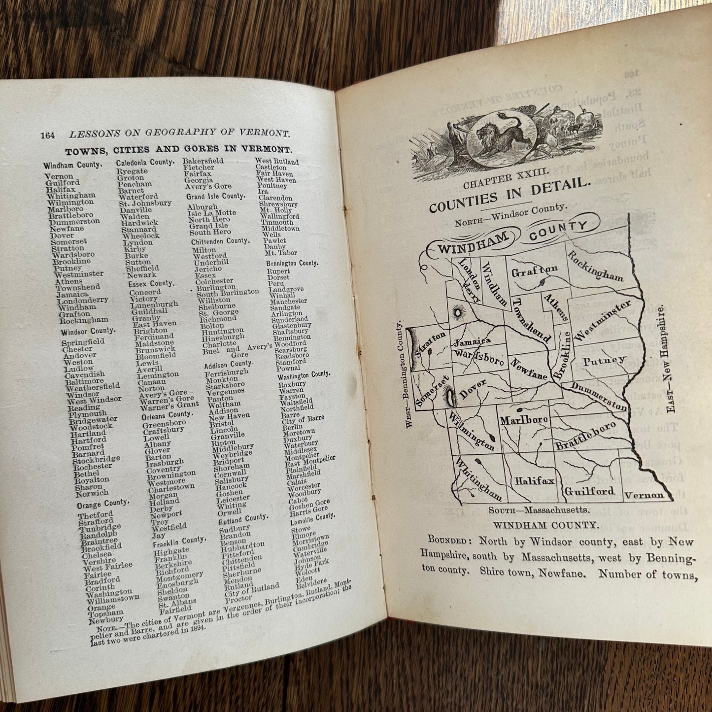 1895 Vermont Historical Reader for Primary Schools by Edward Conant — Illustrated VT Geography & Civil Government Antique Schoolbook