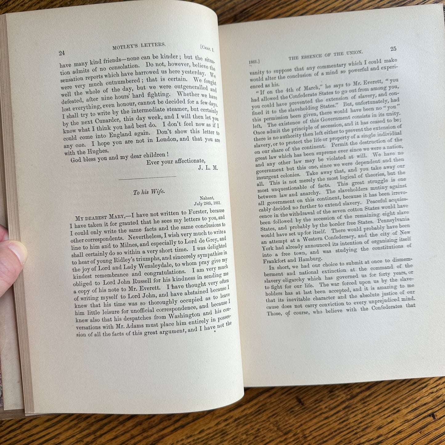 19th Century Books with Leather Covers & Marbled Page Ends