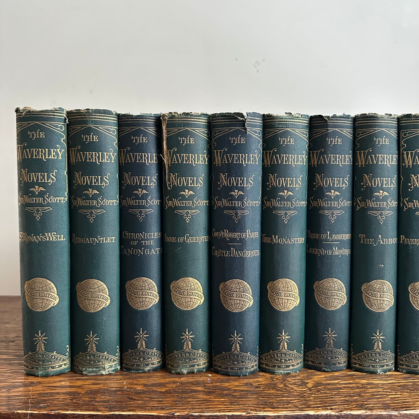 The Waverly Novels Sir Walter Scott Globe Editions - 14 Books - 1885