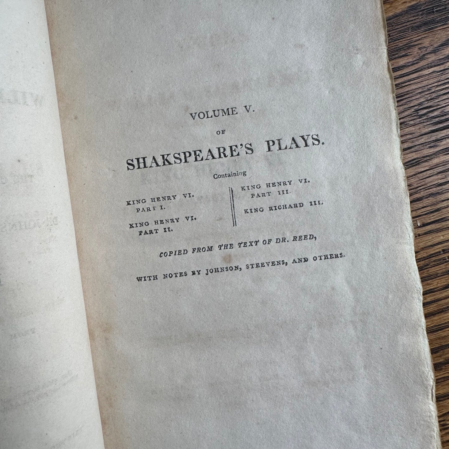 1810-1812 Complete Set of 9 Vols: The Plays of William Shakspeare