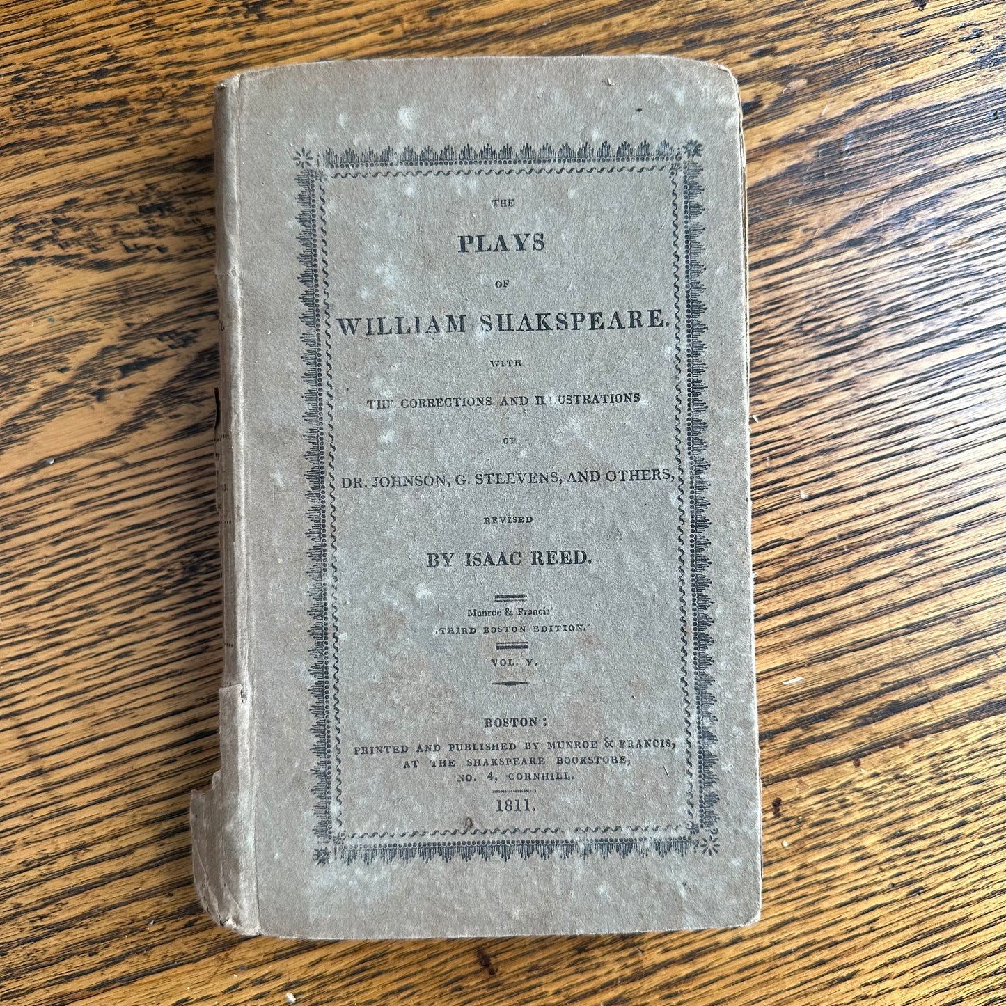 1810-1812 Complete Set of 9 Vols: The Plays of William Shakspeare