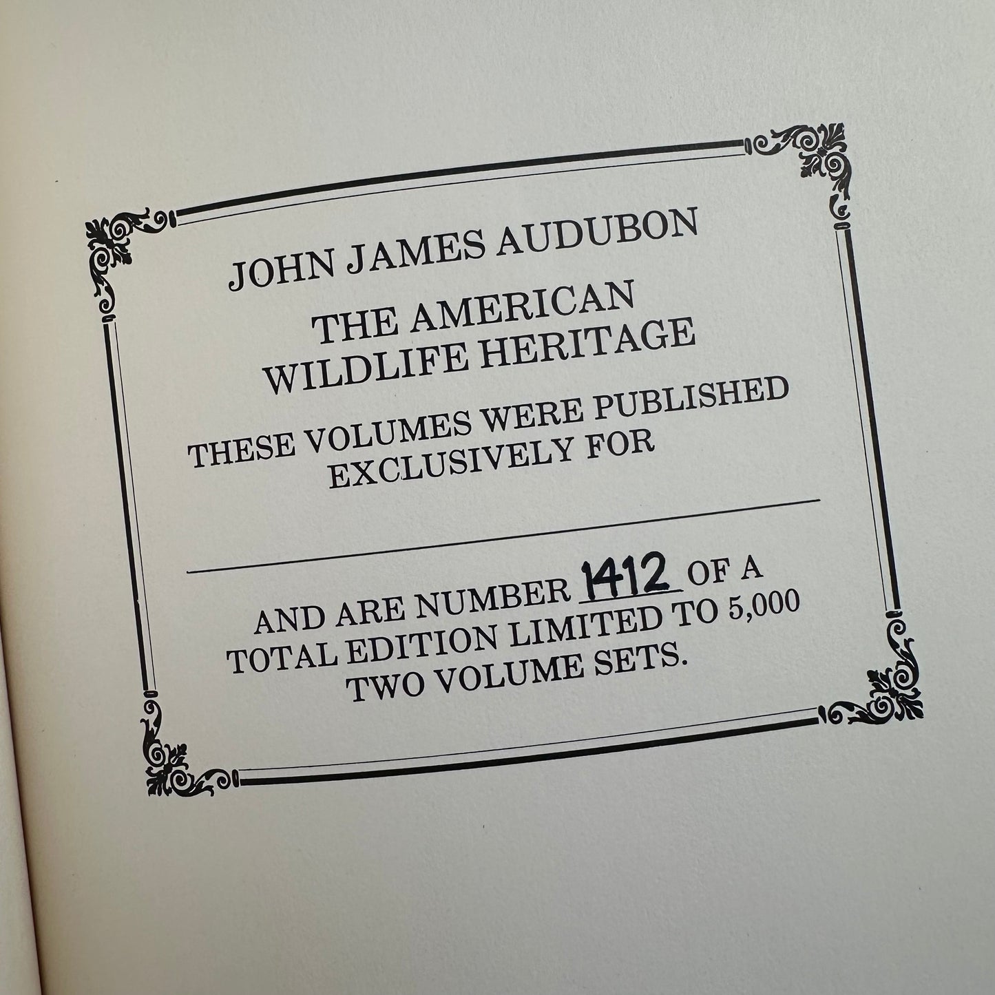 Set of 2 Slipcovered Volair Limited Editions of John James Audubon’s Classics - 1977