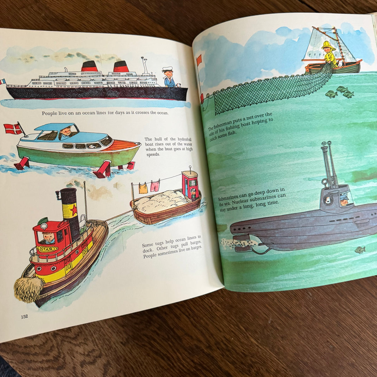 Richard Scarry Books Set of 2, Going Places & Fun with Words, 1971 Look & Learn Library, Golden Press