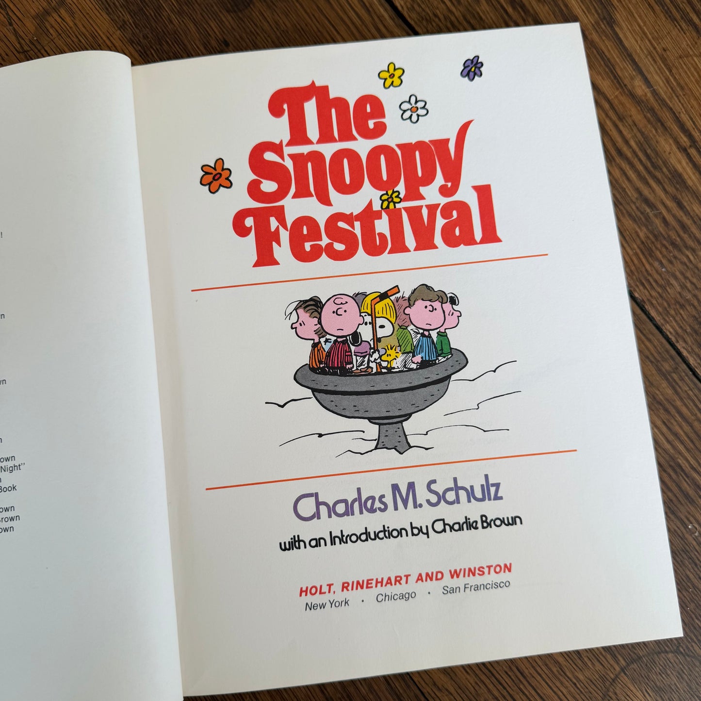 The Snoopy Festival by Charles M. Schulz 1974, Vintage Peanuts & Charlie Brown Coffee Table Book, Holt Rinehart Winston